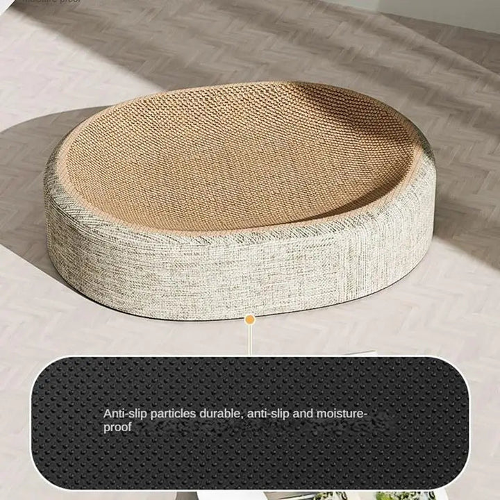 Oval Sisal 2 in 1 Cat Scratcher Bed