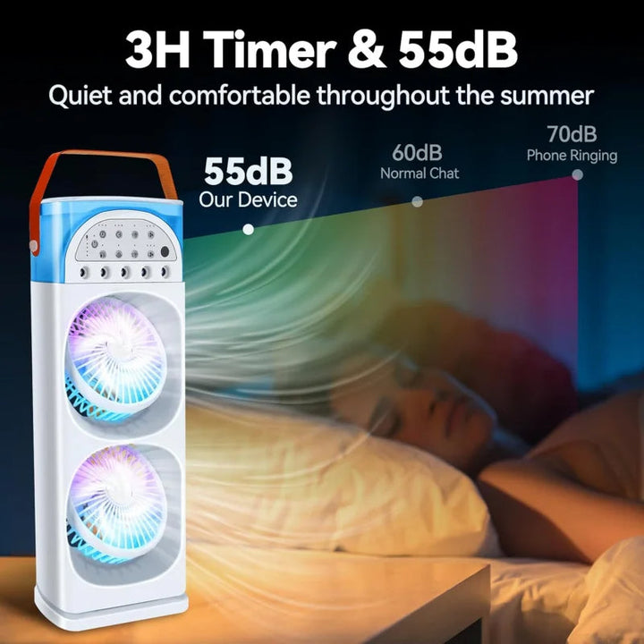 Mini Portable Airconditioner with Humidifier &amp; LED Light