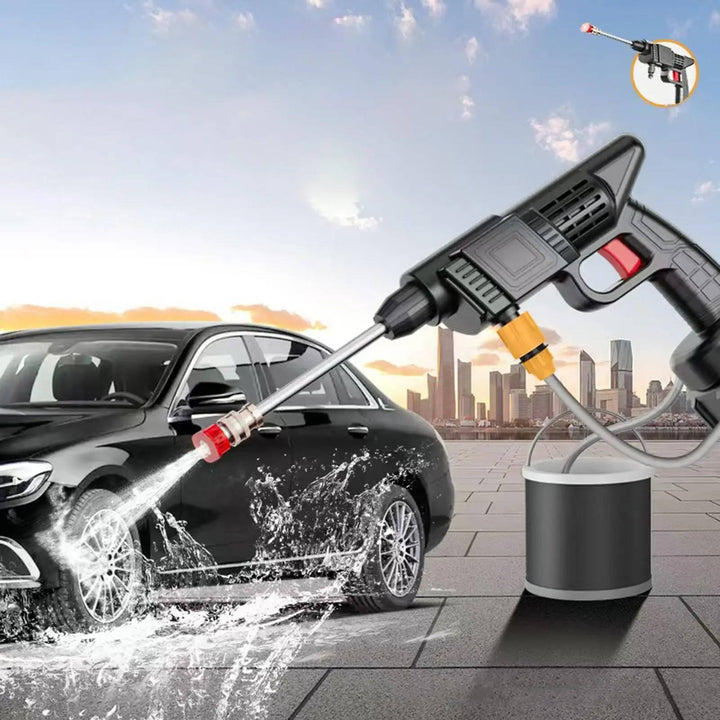 Cordless Portable High Pressure Spray Water Gun Set | Ideal for Cleaning Cars, Patios &amp; Garden Furniture