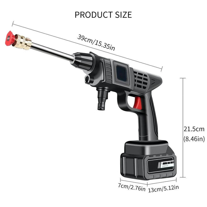 Cordless Portable High Pressure Spray Water Gun Set | Ideal for Cleaning Cars, Patios &amp; Garden Furniture