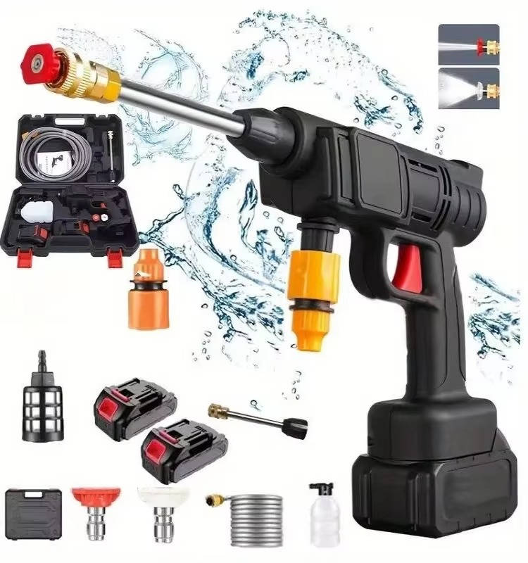 Cordless Portable High Pressure Spray Water Gun Set | Ideal for Cleaning Cars, Patios &amp; Garden Furniture