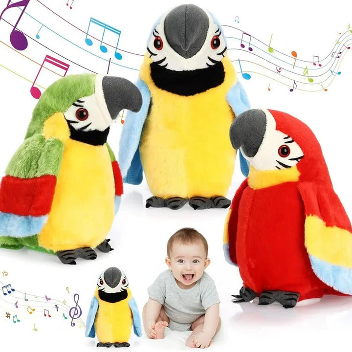 Talking &amp; Music-Playing Parrot Plush Toy