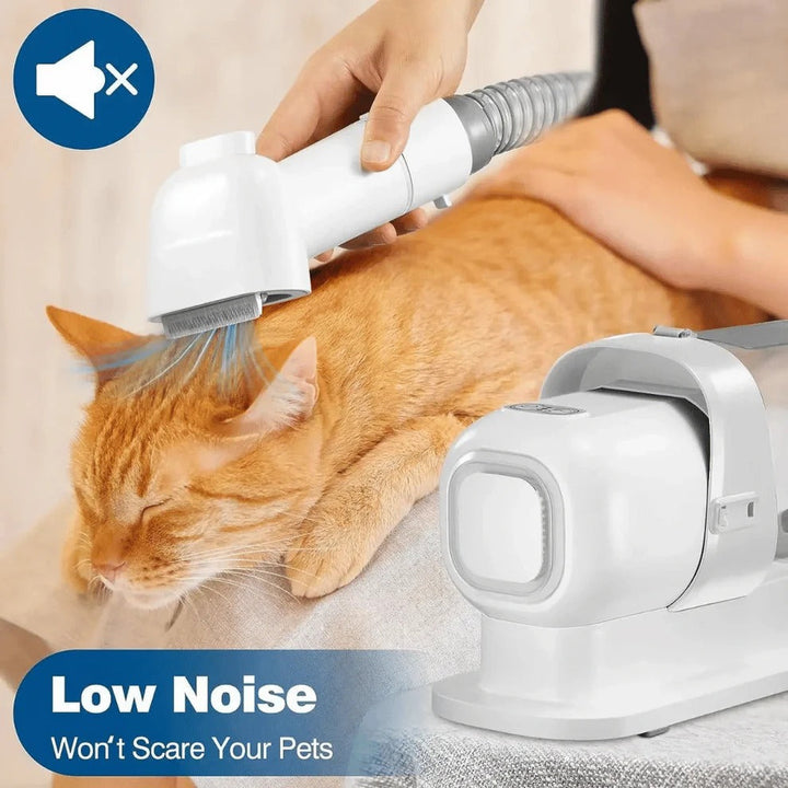 Low-Noise Dog Grooming Vacuum with Full Pet Hair Clippers &amp; Brush Kit | Large 77.7oz Capacity