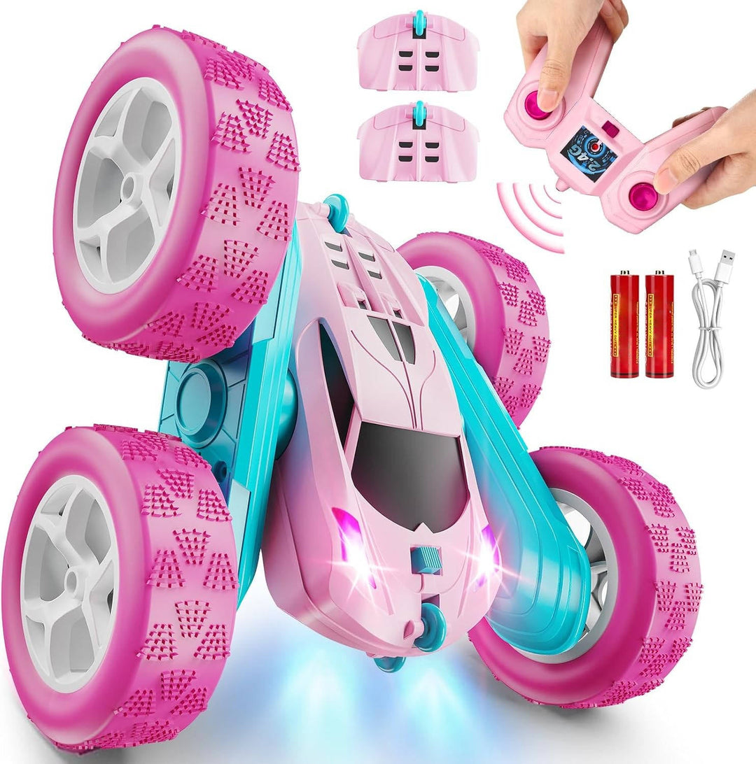 RC Cars Toys for Kids Ages 6 to 12 with LED Lights &amp; 360° Flips