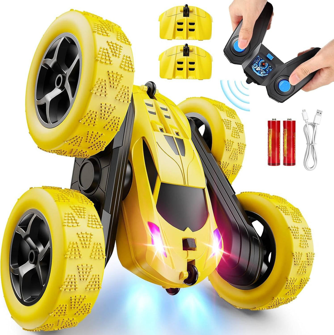 RC Cars Toys for Kids Ages 6 to 12 with LED Lights &amp; 360° Flips