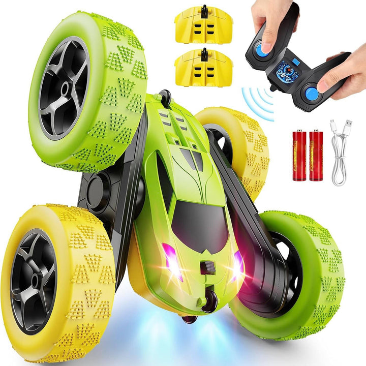 RC Cars Toys for Kids Ages 6 to 12 with LED Lights &amp; 360° Flips