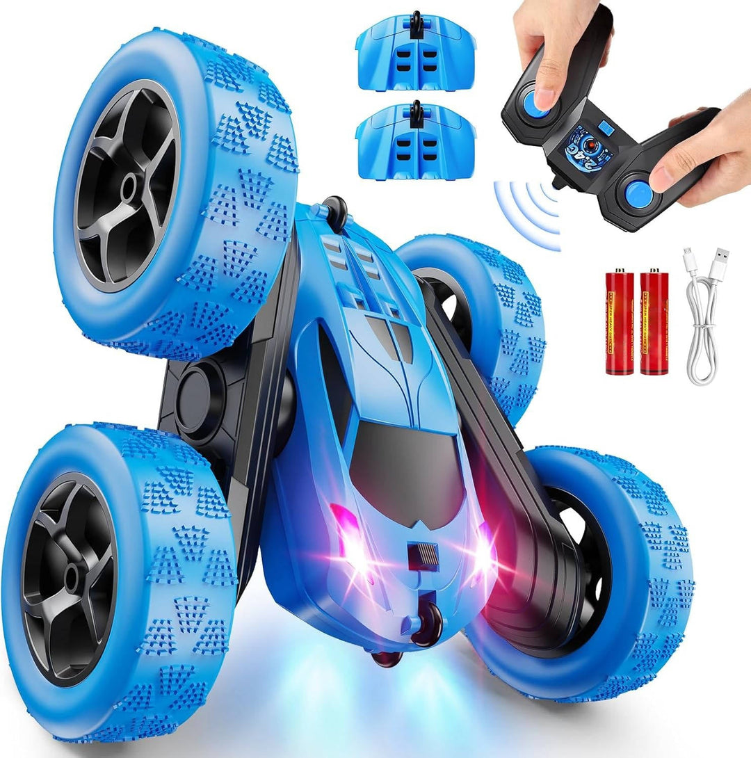 RC Cars Toys for Kids Ages 6 to 12 with LED Lights &amp; 360° Flips
