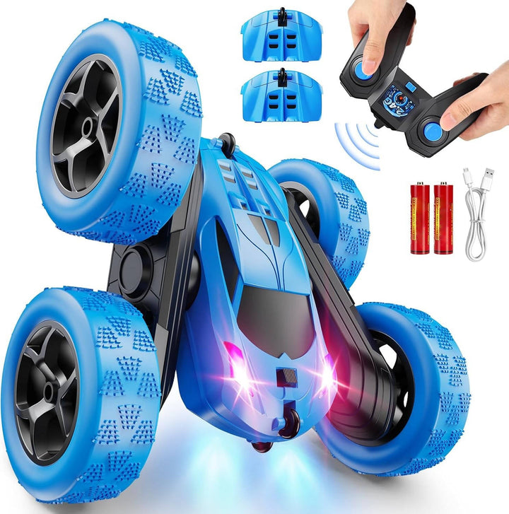 RC Cars Toys for Kids Ages 6 to 12 with LED Lights &amp; 360° Flips